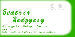 beatrix medgyesy business card